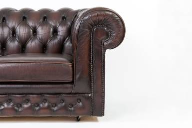 Divano chesterfield club due posti Thomas Lloyd vintage marrone