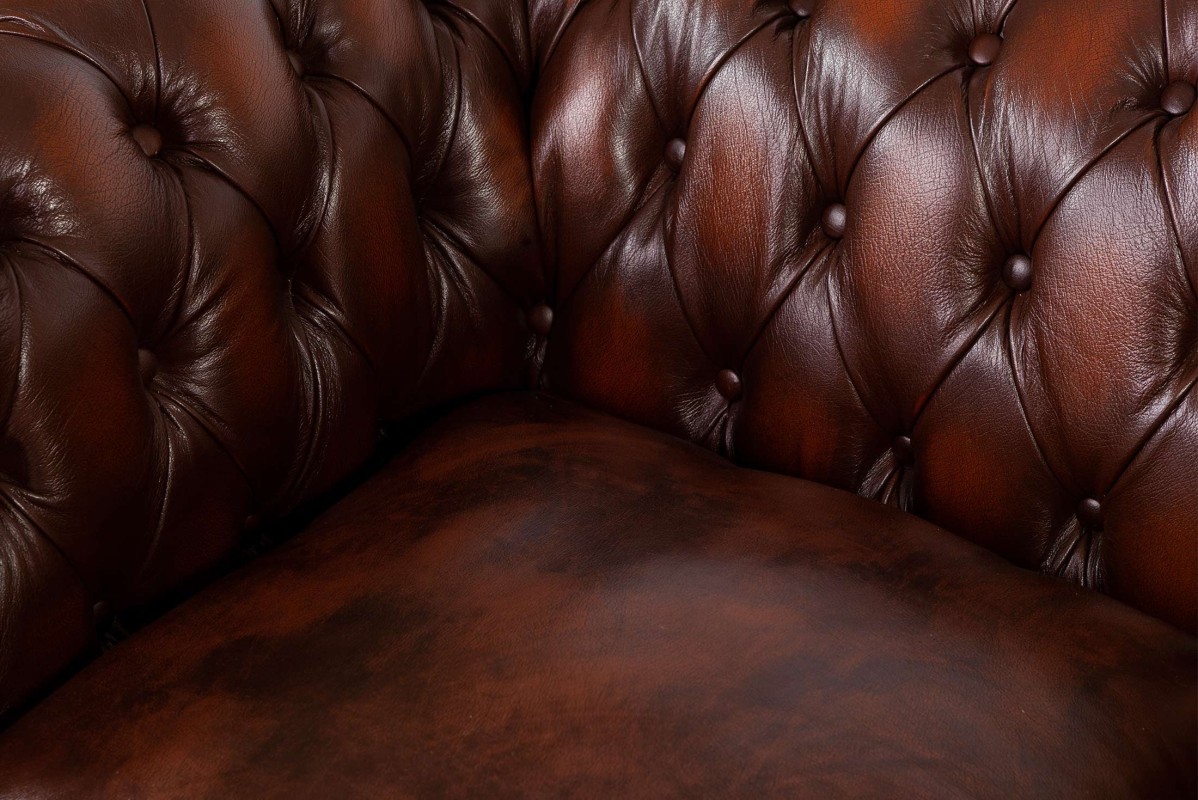 Poltrona chesterfield club nuova originale inglese marrone