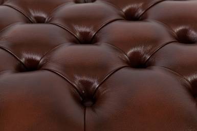 Poggiapiedi chesterfield nuovo originale inglese marrone