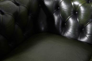 Poltrona chesterfield club vintage inglese originale verde