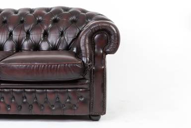 Divano chesterfield club 2 posti inglese vintage marrone