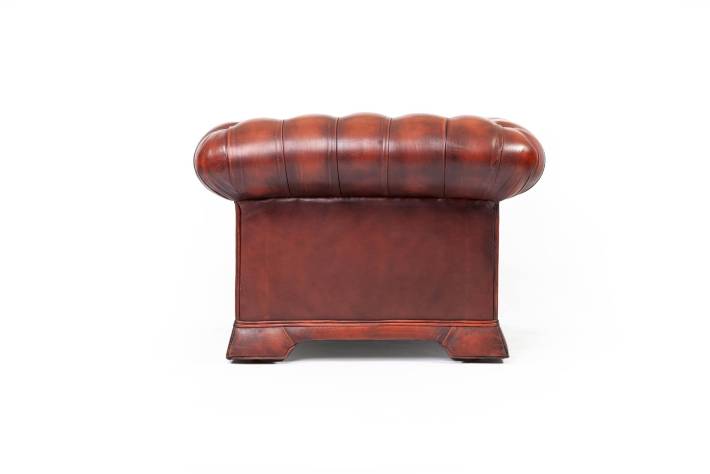 Poltrona chesterfield club delbrook inglese vintage originale bordeaux