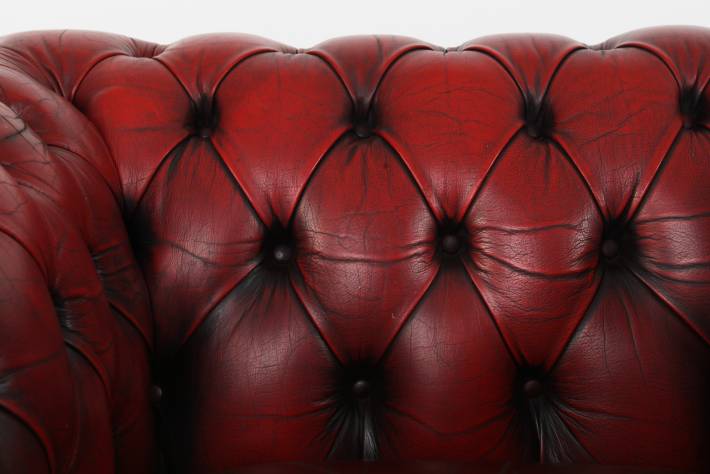 Poltrona chesterfield club inglese originale vintage bordeaux