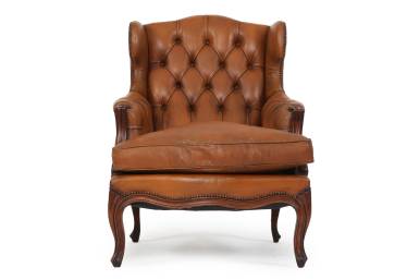 Coppia di poltrone chesterfield inglese originale vintage marrone cognac