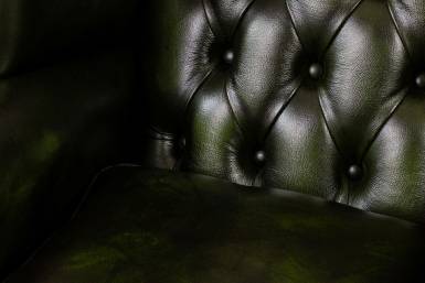 Poltrona chesterfield Queen Anne nuova originale inglese verde