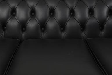 Divano Chesterfield club 3 posti vintage inglese originale nero