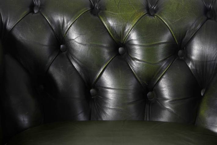 Poltrona chesterfield club vintage inglese originale verde