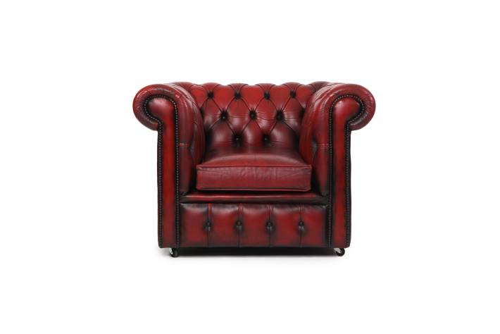 Poltrona chesterfield club inglese originale vintage bordeaux