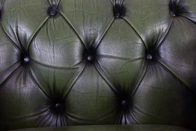 Poltrona chesterfield club inglese vintage originale verde