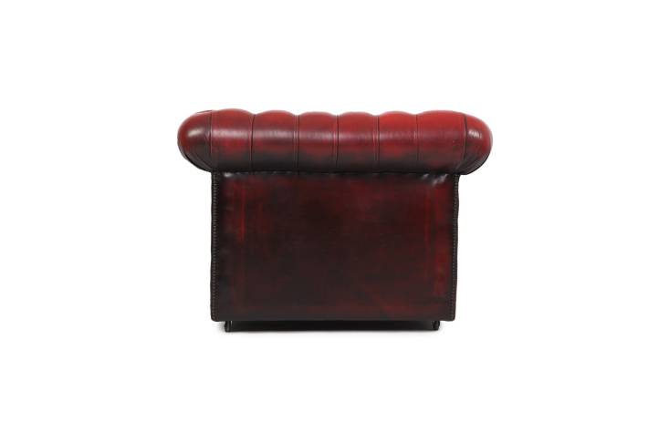 Poltrona chesterfield club inglese originale vintage bordeaux