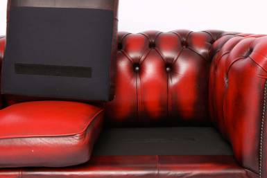 Divano Chesterfield club 2 posti inglese originale vintage bordeaux