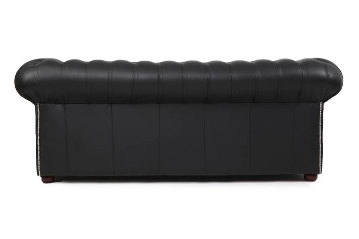 Divano Chesterfield club 3 posti vintage inglese originale nero