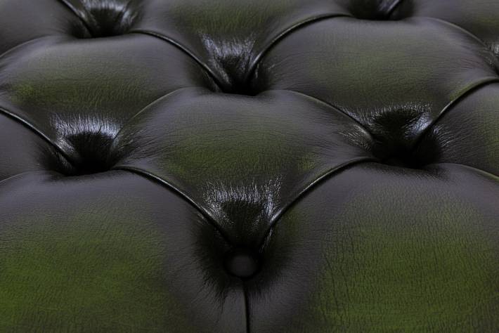 Poggiapiedi chesterfield nuovo originale inglese verde