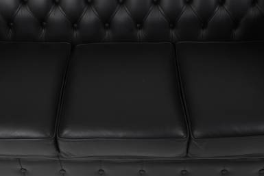 Divano Chesterfield club 3 posti vintage inglese originale nero