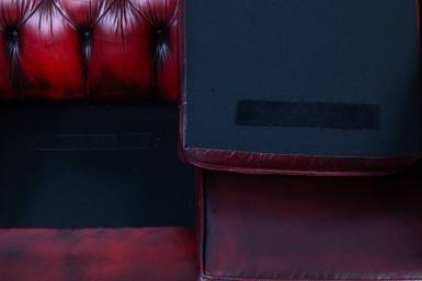 Divano chesterfield club 3 posti vintage inglese bordeaux '90