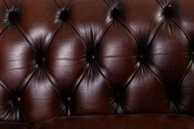 Divano Chesterfield club 3 posti vintage inglese originale marrone