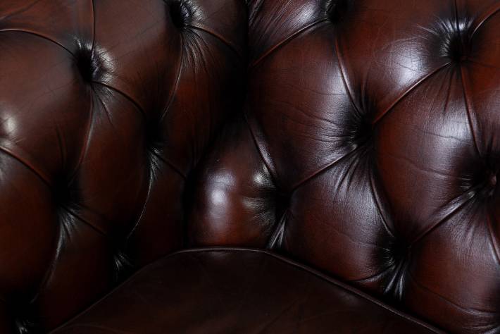 Divano Chesterfield club 3 posti vintage inglese originale marrone